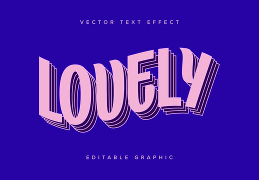 Wavy and Layered Text Effect Mockup
