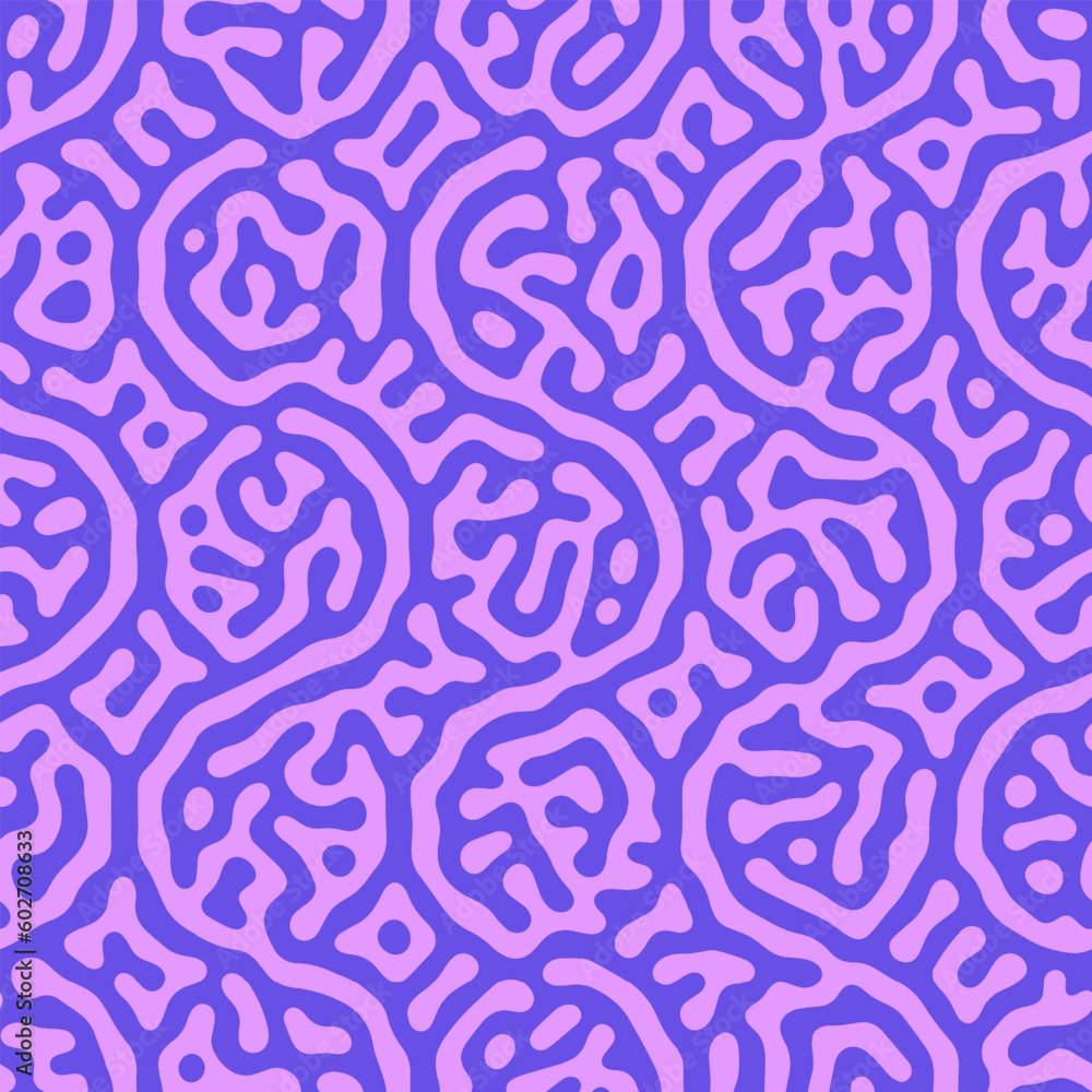 Poster psychedelic motif violet purple seamless pattern vector abstract background. modern textile design r