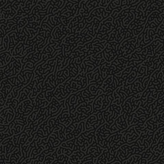 Turing Diffusion Dark Grey Seamless Pattern Vector Modern Abstract Background. Sophisticated Tangled Structure Repetitive Crazy Graphic Black Wallpaper. Textile Design Endless Bizarre Abstraction