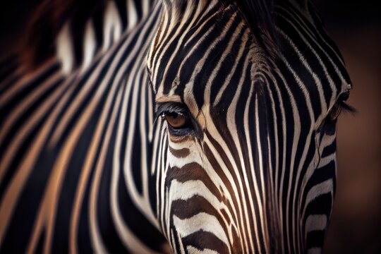 close up of zebra