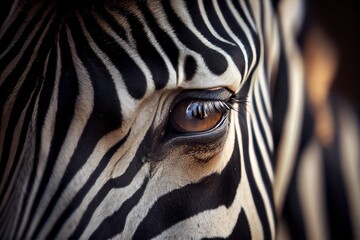 zebra face close up