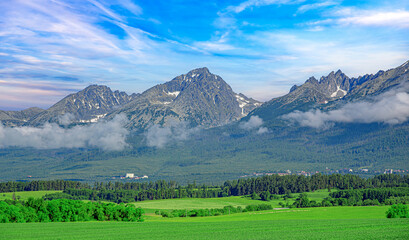 High Tatras in Slovak Republic. Rocky Mountains in High Tatras. Europe.