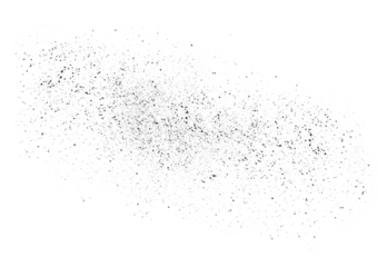 Splatter of black paint isolated on a transparent png background. Stock photo