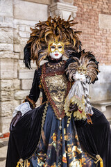 Fototapeta na wymiar Gorgeous lady dressed in mask for the Carnival of Venice