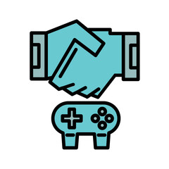 Game Handshake Icon Design