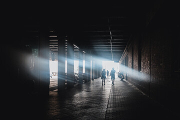 light in tunnel