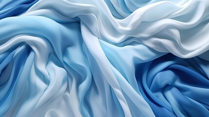 Obraz premium Abstract background of blue silk or satin. Created with Generative AI tools