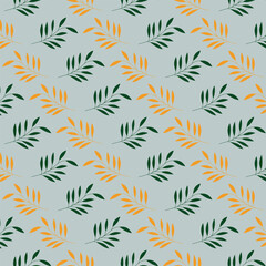 Seamless pattern with leaves. Can be used for wallpaper, pattern fills, web page background, fabric, surface textures, wrapping paper, scrapbook.