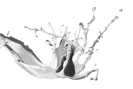 White paint splash isolated