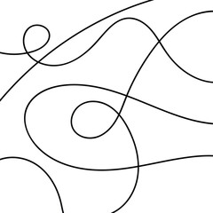 Curls Hand Drawn Seamless Pattern Vector