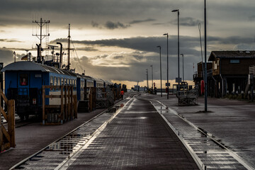 Fototapeta na wymiar Dezembertag am Hafen Wangerooge
