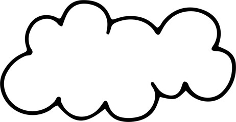 Cloud Hand Drawn Outline