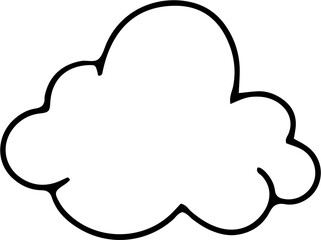 Cloud Hand Drawn Outline