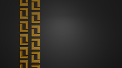 Obraz premium Backgrond black and orange geometric abstract 3d render backdrop