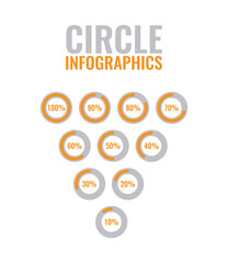 Circle Infographics with Percentage