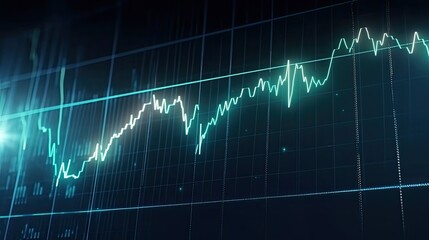 Futuristic stock market chart 