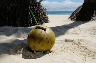 Foto op Plexiglas Boracay Wit Strand coconut on the beach, white beach, Boracay