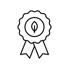 Organic Certification icon vector stock illustration.