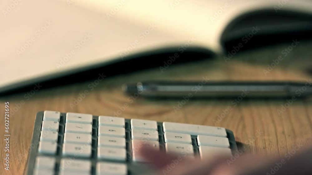 Poster zoom, hacker or programmer hands typing on keyboard for database coding, web design or typing ux sof