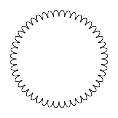 Circle frame round border design shape icon for decorative vintage doodle element for design in vector illustration