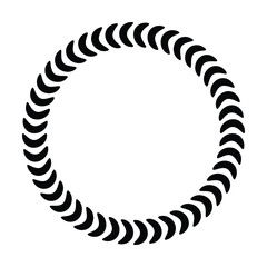 Circle frame round border design shape icon for decorative vintage doodle element for design in vector illustration