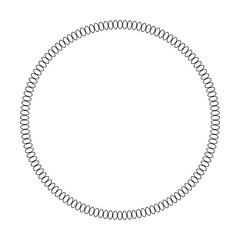 Circle frame round border design shape icon for decorative vintage doodle element for design in vector illustration