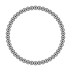 Circle frame round border design shape icon for decorative vintage doodle element for design in vector illustration