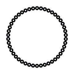 Circle frame round border design shape icon for decorative vintage doodle element for design in vector illustration