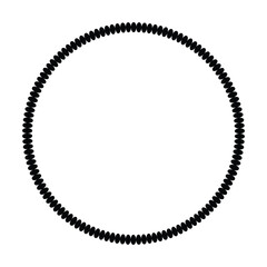 Circle frame round border design shape icon for decorative vintage doodle element for design in vector illustration