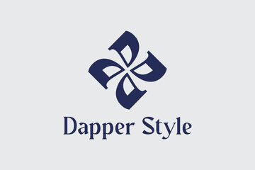 D letter monogram fashion brand modern creative and stylish logo design concept