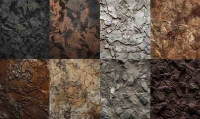  a bunch of different textures of different colors and sizes of paint.  generative ai