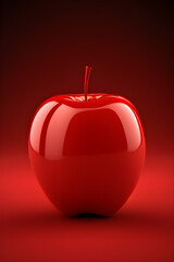 Obraz premium Glass red apple