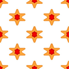 Obraz premium Pattern homemade cookie different taste in pastry biscuit