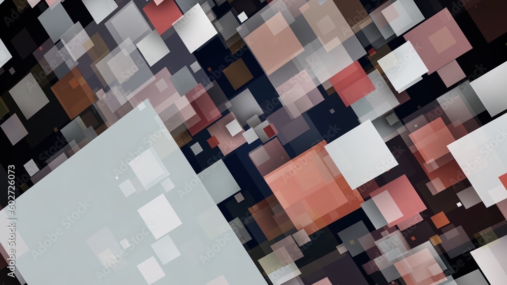 Poster abstract layering of rectangles