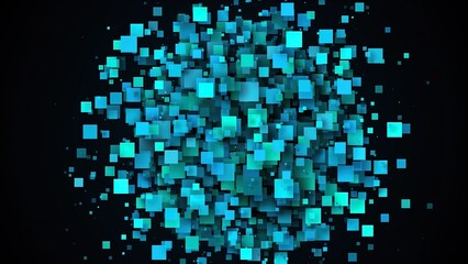 Stream of square particles