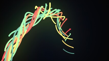 Twisted colorful stripes