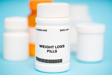 Weight Loss Pills medication In plastic vial