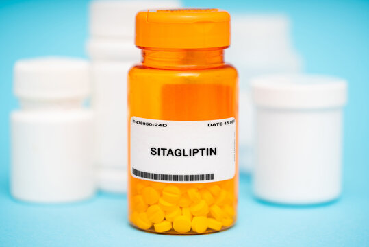 Sitagliptin medication In plastic vial