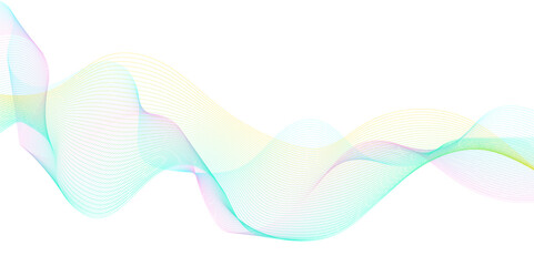 Abstract colorful glowing wave lines background. Blending gradient colors. Digital frequency track equalizer. Abstract frequency sound wave lines and technology curve lines background. 