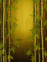bamboo and wood background. Generative AI. 