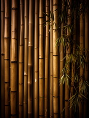 bamboo background. Generative AI. 