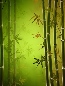bamboo forest background. Generative AI. © dhimage