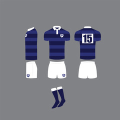 old school blue rugby jersey
