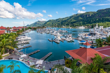 Eden Island yacht marina, Mahe, Seychelles.