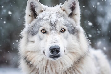 portrait region wolf Canis lupus with Ai Generated.