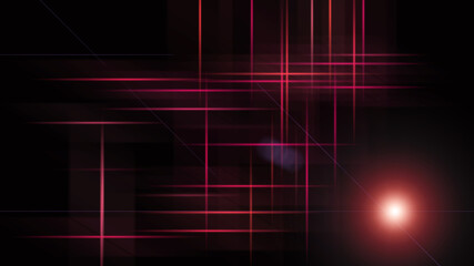 Abstract background with lines in the dark space, 3d render computer generated background