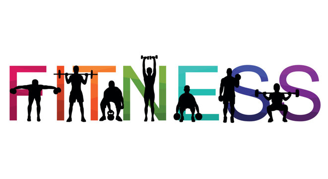 Detailed vector illustration silhouettes strong rolling people set girl and man sport fitness gym body-building workout powerlifting health training dumbbells barbell. Healthy lifestyle. - Powered by Adobe