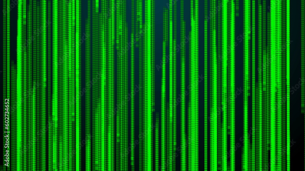 Poster many particles like worms or midge are in dark space, 3d render computer generated background