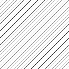 Diagonal thin black lines abstract on white background. Seamless surface pattern design with linear ornament. Angled straight stripes motif. Slanted pinstripe. Striped digital paper for print. Vector.