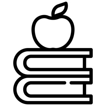 apple book weight loss food icon simple line